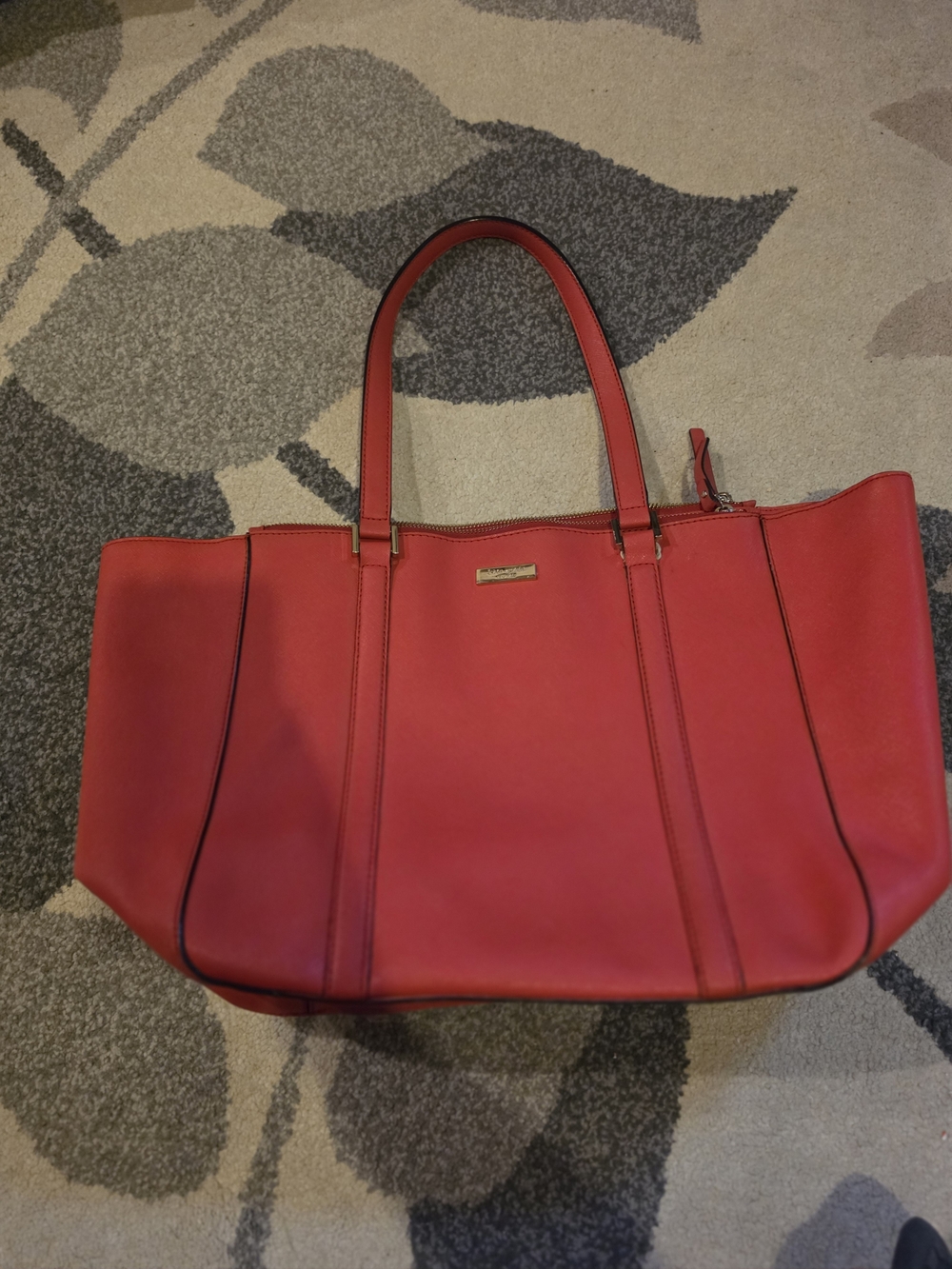 kate spade Red Structured Tote Laptop Bag